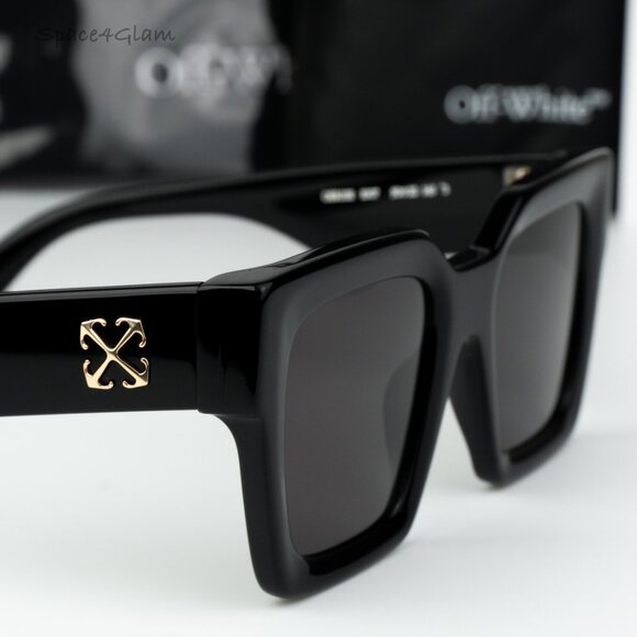 Off-White Women Sunglasses Black Grey Square OERI13I JACKSON 1007 NEW AUTHENTIC main image 8